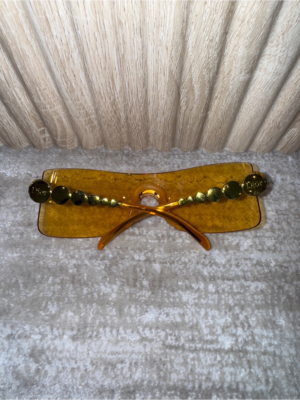 Dior John Galliano Vintage Y2K Amber Millenium Gold Circle Sunglasses - Picture 8 of 16